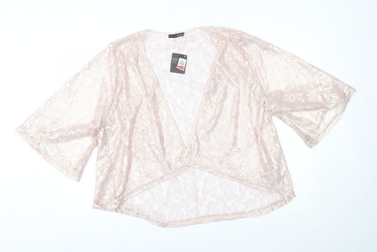 Primark Womens Pink Floral  Cardigan Jumper Size S