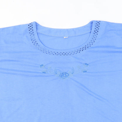 Womens UK Size 2XL Preworn Blue Basic Blouse