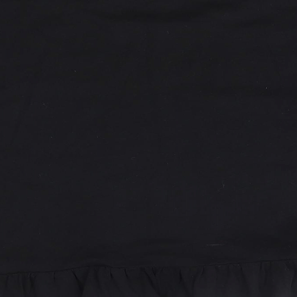 Womens UK Size M Zara Black Basic Blouse