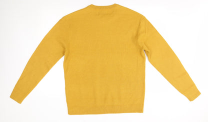 Topman Mens Yellow   Pullover Jumper Size L  -