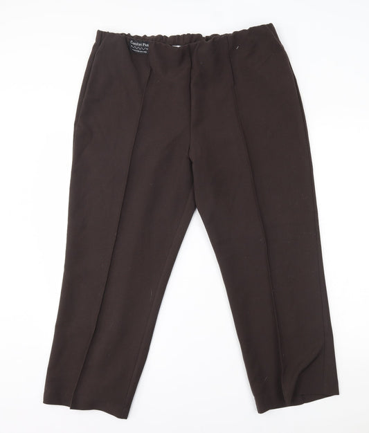 Classic Womens Brown   Trousers  Size 18 L25 in - comfort plus