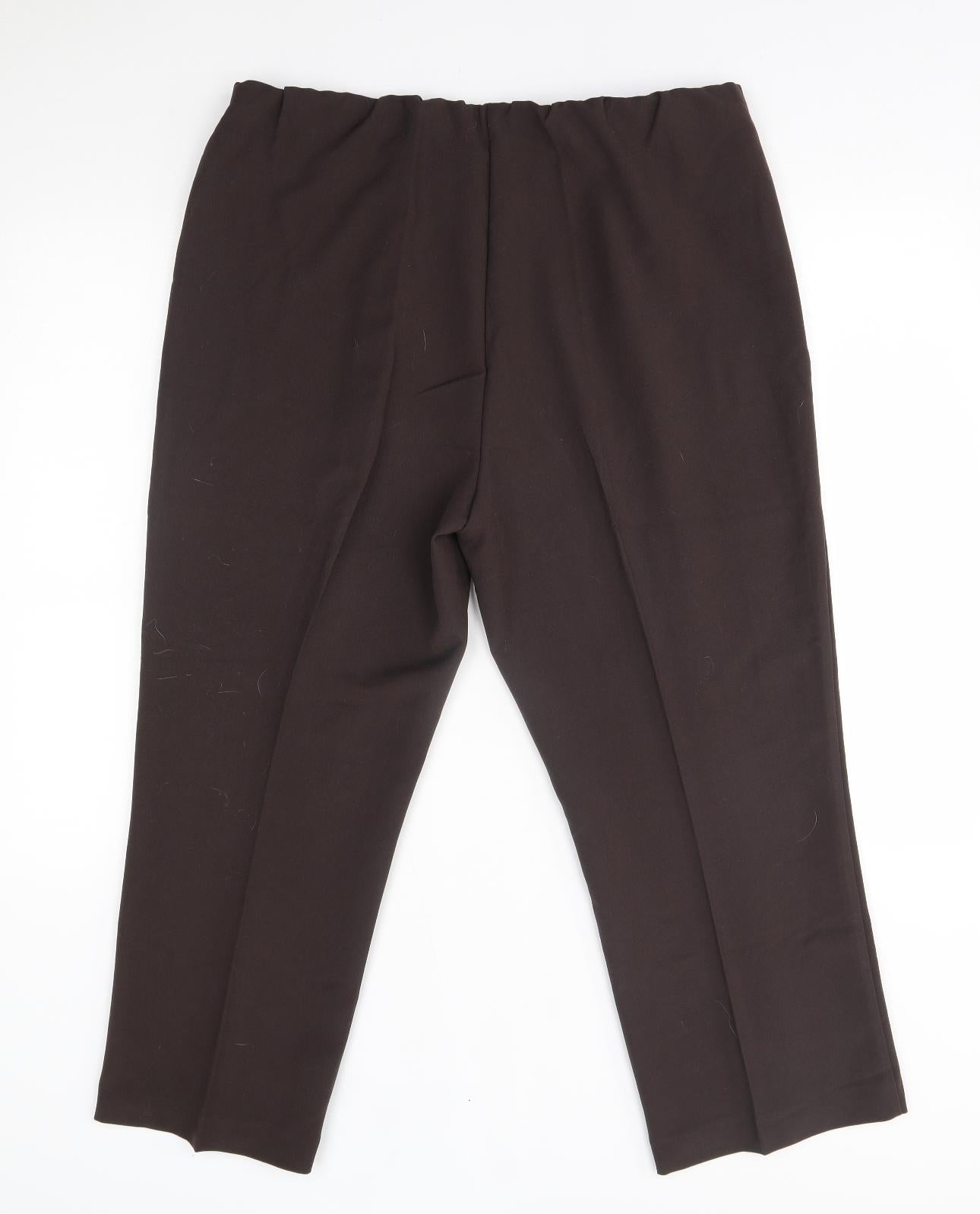 Classic Womens Brown   Trousers  Size 18 L25 in - comfort plus