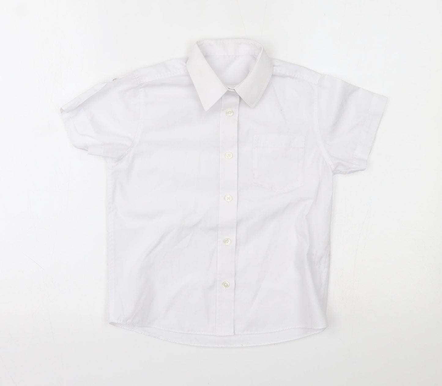 Matalan Boys White   Basic Button-Up Size 8 Years