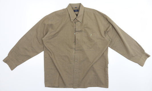 Sangan Mens Beige    Button-Up Size 16.5