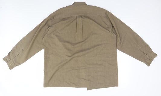 Sangan Mens Beige    Button-Up Size 16.5