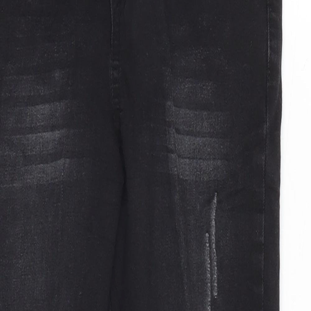 Preworn Girls Black   Straight Jeans Size 7 Years