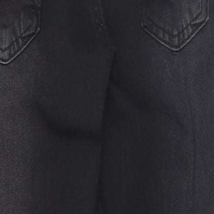 Preworn Girls Black   Straight Jeans Size 7 Years