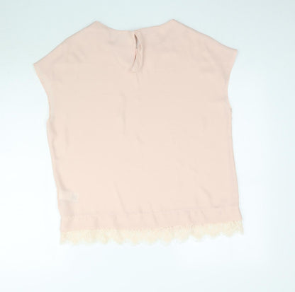 Womens UK Size 12 NEXT Pink Basic Blouse