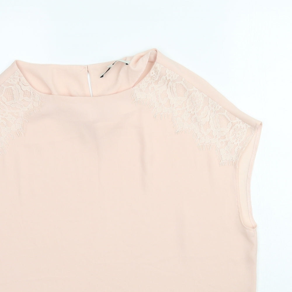 Womens UK Size 12 NEXT Pink Basic Blouse