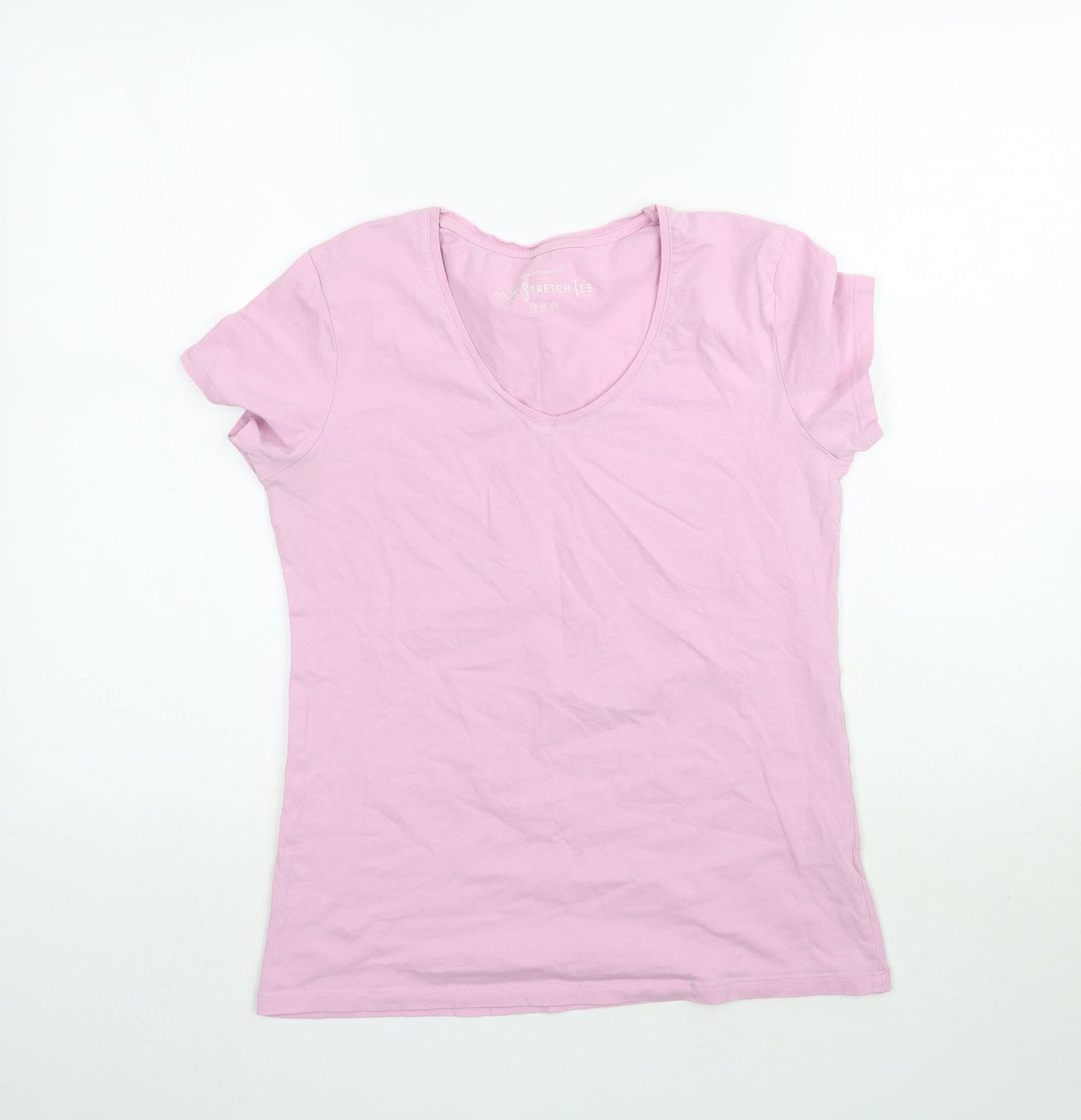 Womens UK Size 14 Atmosphere Pink Basic T-Shirt