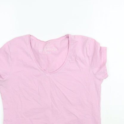 Womens UK Size 14 Atmosphere Pink Basic T-Shirt