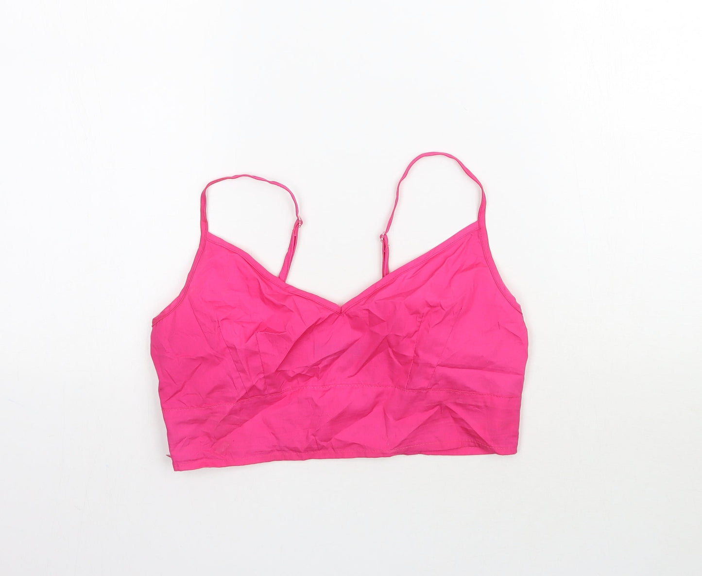 Boohoo Womens Pink   Cropped Tank Size 10