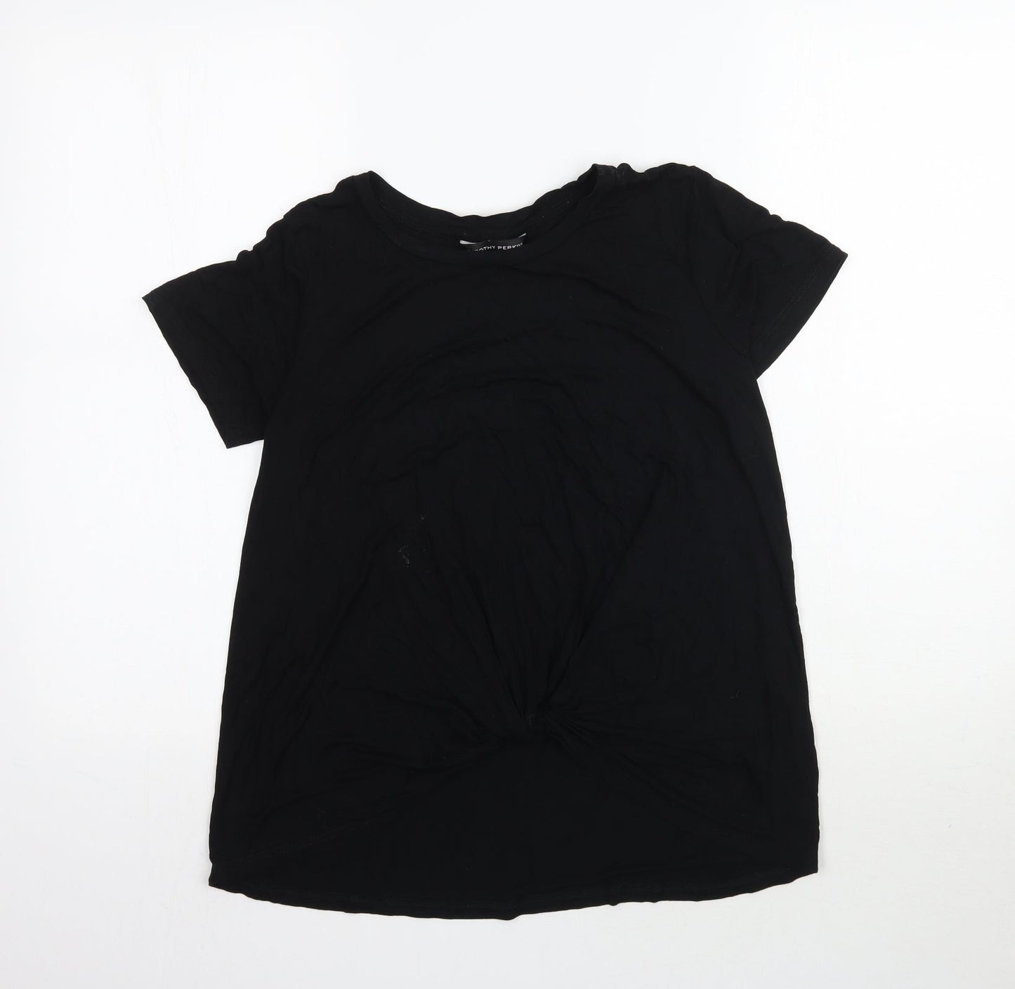 Womens UK Size 8 Dorothy Perkins Black Basic T-Shirt