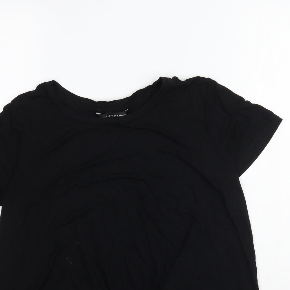 Womens UK Size 8 Dorothy Perkins Black Basic T-Shirt