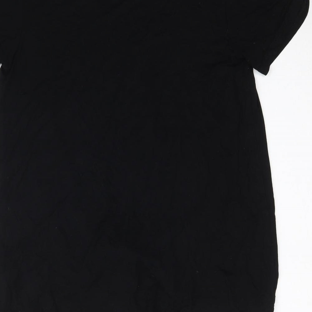 Womens UK Size 8 Dorothy Perkins Black Basic T-Shirt
