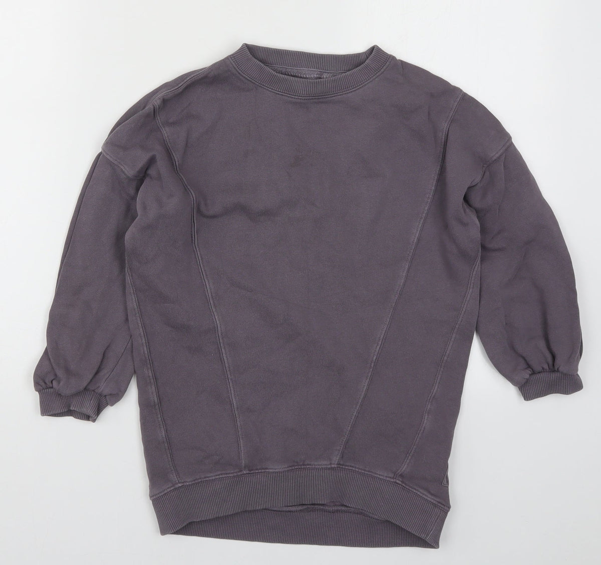 Additional front view of Next boys’ grey pullover sweatshirt, size 7, years