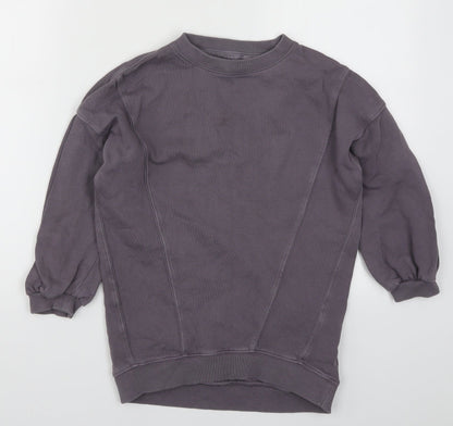 Additional front view of Next boys’ grey pullover sweatshirt, size 7, years