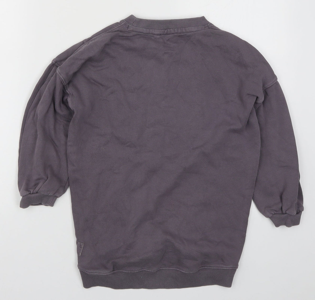 Back view of Next boys’ grey pullover sweatshirt, size 7, years