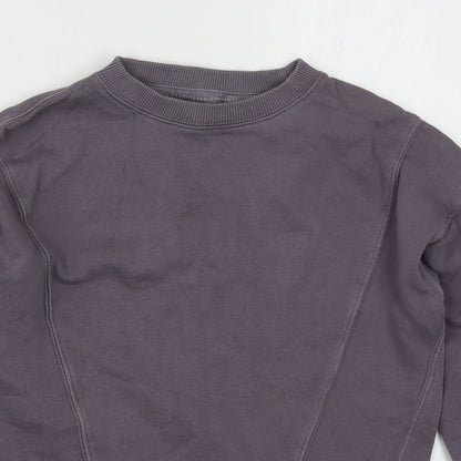 Close-up detail of Next boys’ grey pullover sweatshirt, size 7, years
