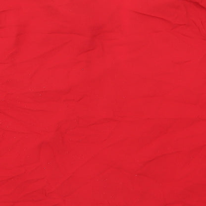Womens UK Size 12 Select Red Basic Blouse