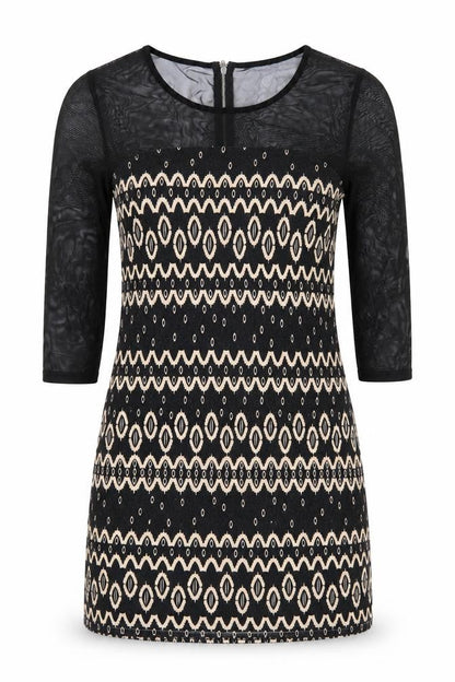 Be Beau Womens Black Geometric  Mini  Size 16