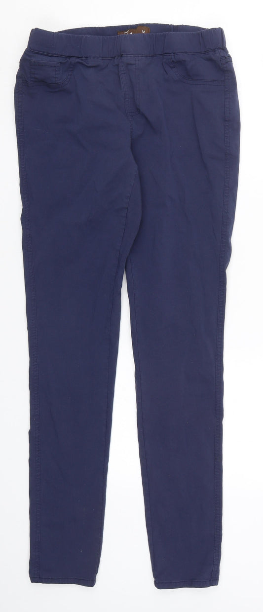 Womens UK Size 12 Tru Regular Fit  Blue Trousers