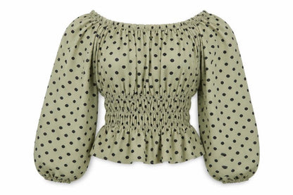 Womens UK Size 8 AX Paris Green Basic Blouse