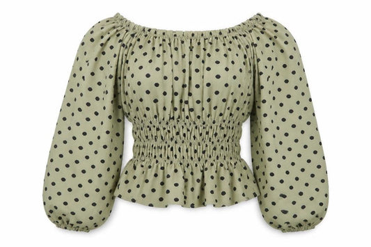 Womens UK Size 8 AX Paris Green Basic Blouse