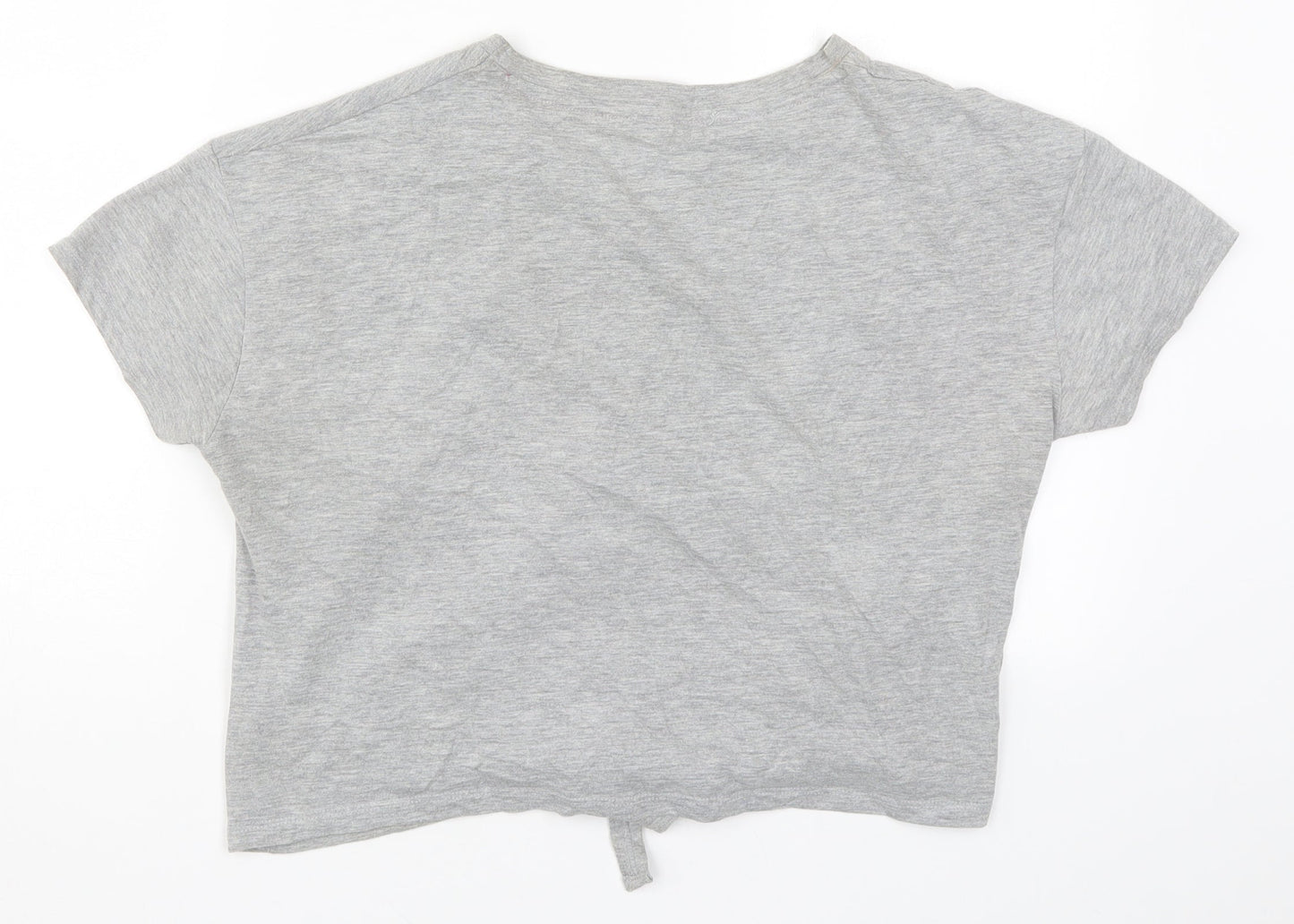 Womens UK Size S New Look Grey Basic T-Shirt