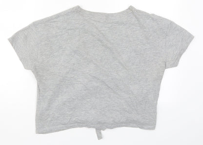 Womens UK Size S New Look Grey Basic T-Shirt