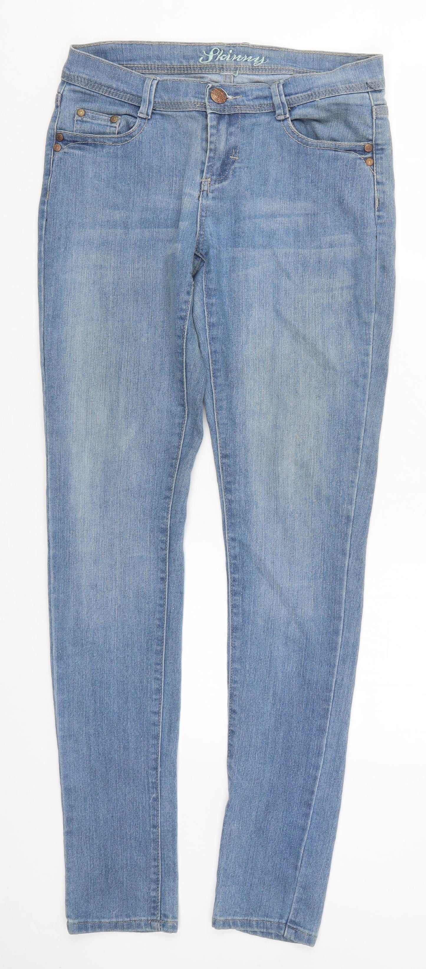Womens UK Size 30 in Preworn Regular Fit Skinny Blue Jeans