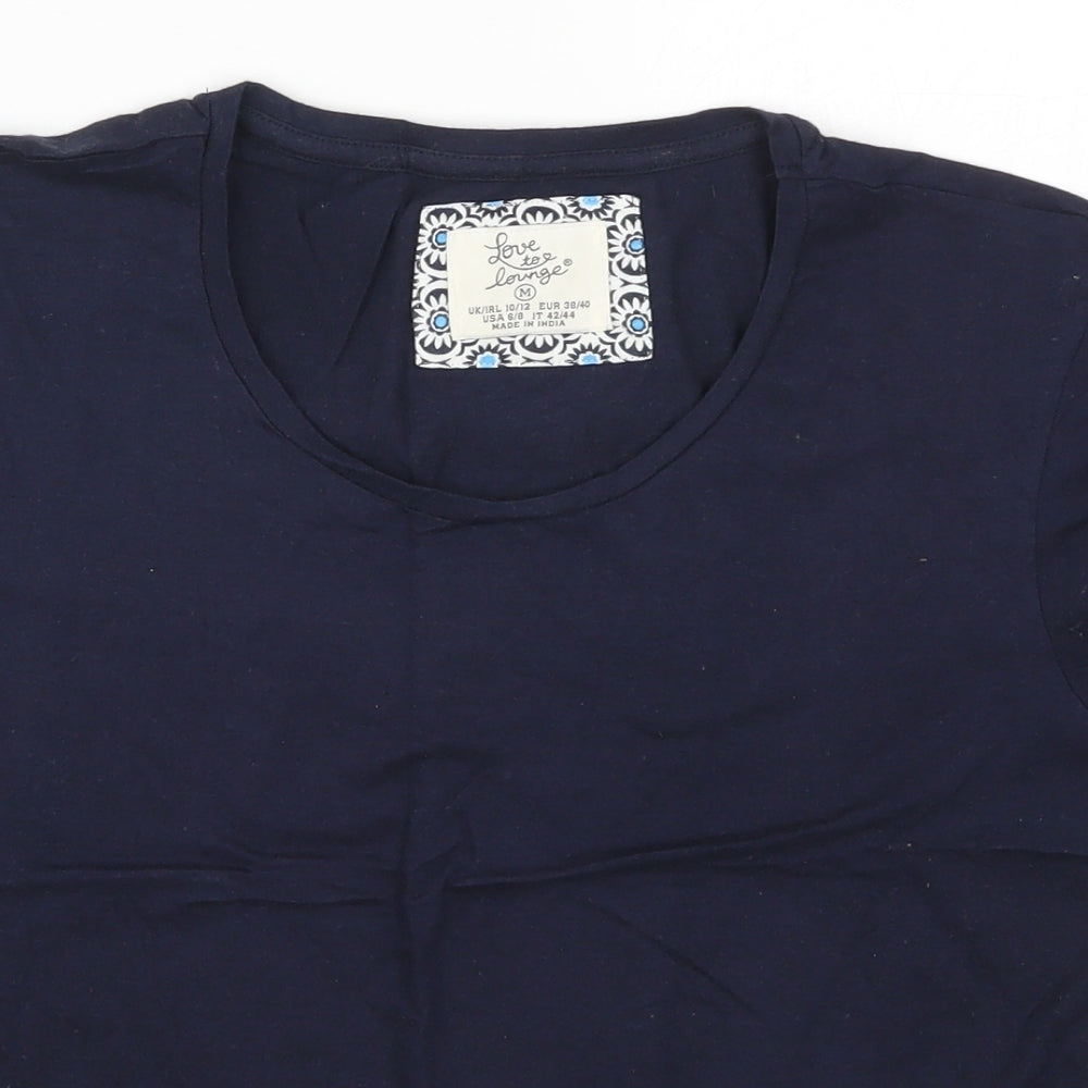 Primark Womens Blue Solid  Top Pyjama Top Size 10