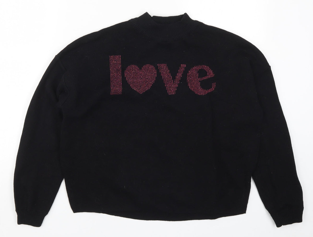 Womens UK Size S H&M Black Pullover Jumper