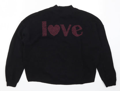 Womens UK Size S H&M Black Pullover Jumper