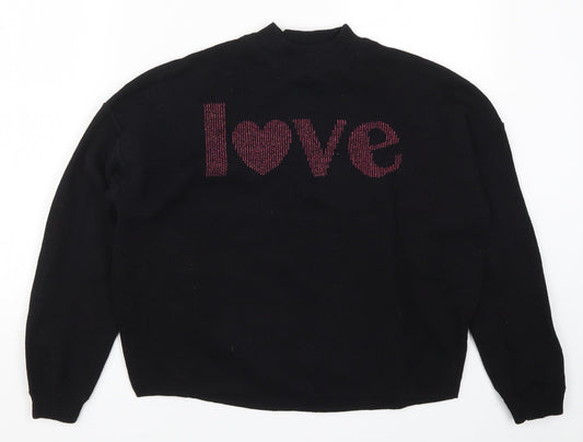 Womens UK Size S H&M Black Pullover Jumper