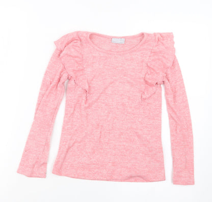 Additional front view of Matalan girls’ pink jumper, size 9, years