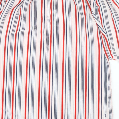 New Look Womens Red Striped  T-Shirt Dress  Size 10