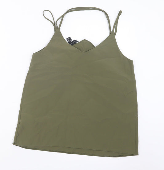 Womens UK Size 10 New Look Green Basic Tank