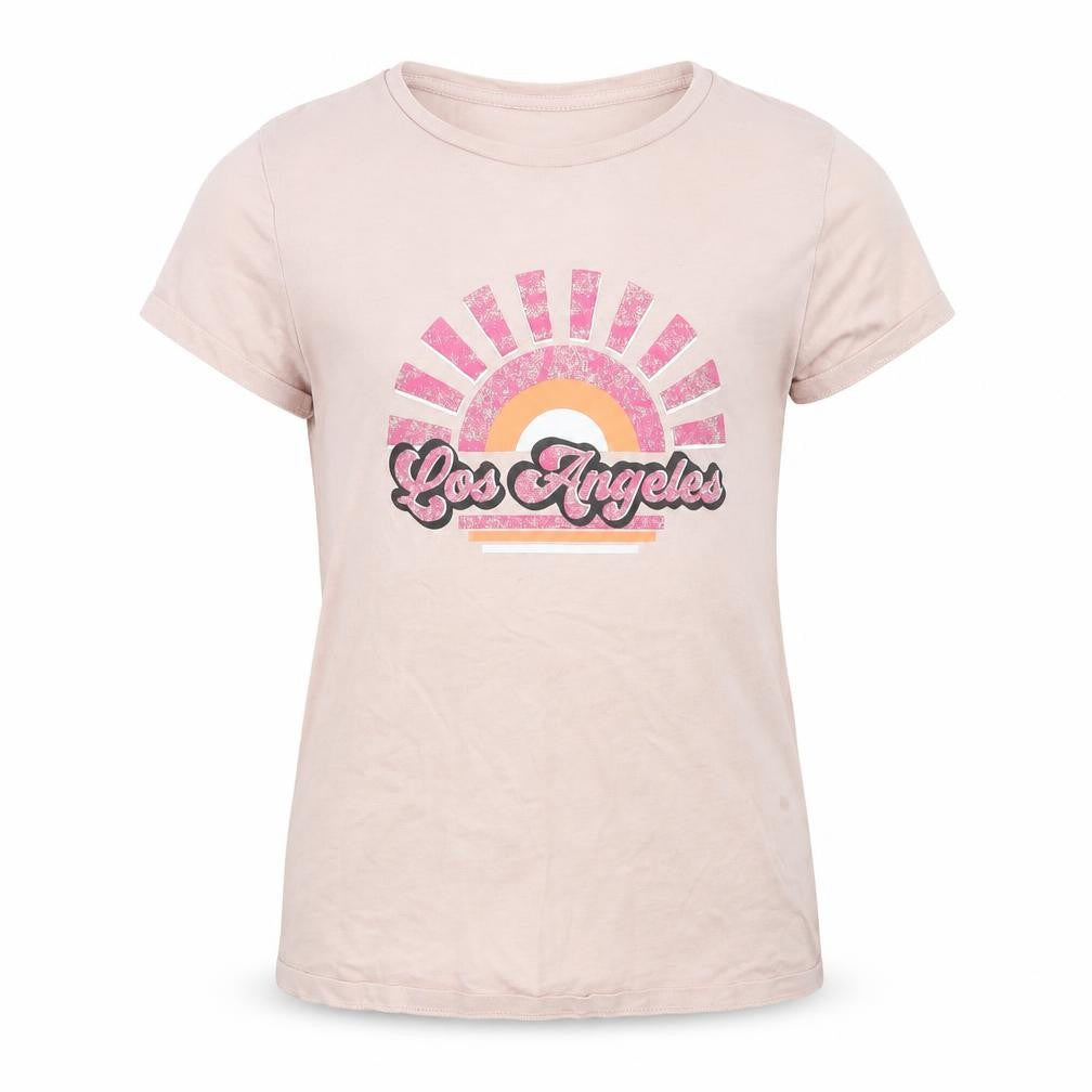Front view of George girls’ pink basic t-shirt, size 10-11, years