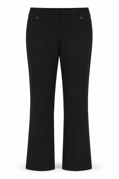 Front view of The Limited women’s black trousers, size UK 30, in, 30.5-inch leg