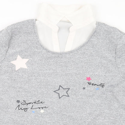 C&A Womens Grey  Knit Pullover Jumper Size 14