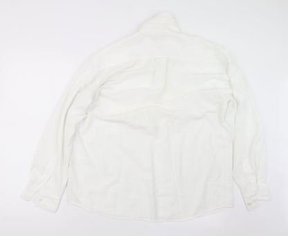 Mens UK Size L Outfit White  Button-Up Long Sleeve Casual Shirt
