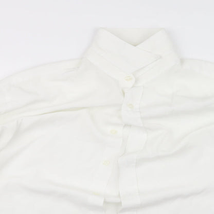 Mens UK Size L Outfit White  Button-Up Long Sleeve Casual Shirt
