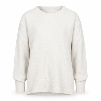 Front view of Cotton Club women’s beige knit jumper, size S