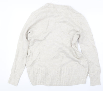 COTTON CLUB Womens Beige  Knit Pullover Jumper Size S