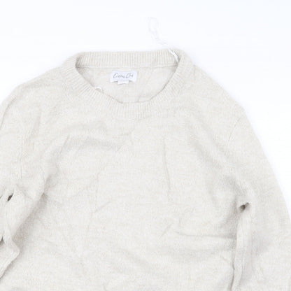 COTTON CLUB Womens Beige  Knit Pullover Jumper Size S