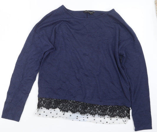 Womens UK Size 8 Dorothy Perkins Blue Pullover Jumper