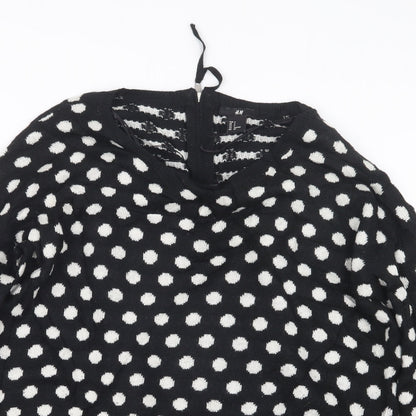 Womens UK Size S H&M Black Pullover Jumper