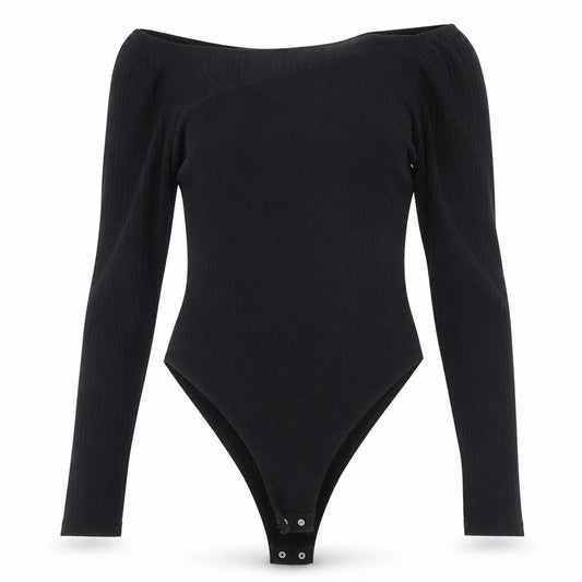 Womens UK Size 10 New Look One-Piece Black Bodysuit