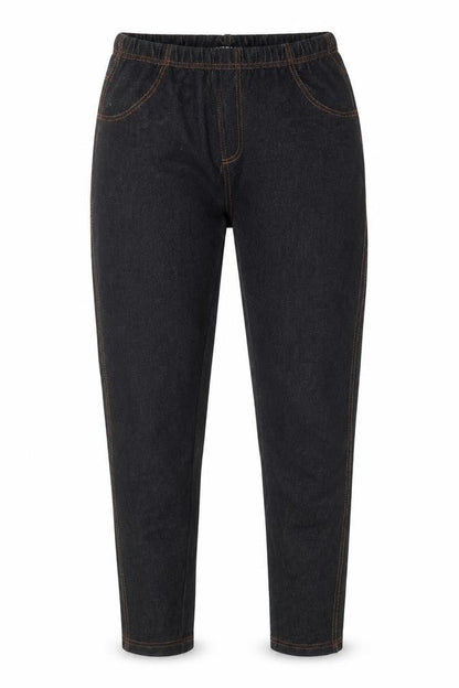 Front view of Giselle women’s blue trousers, size S, 24-inch leg